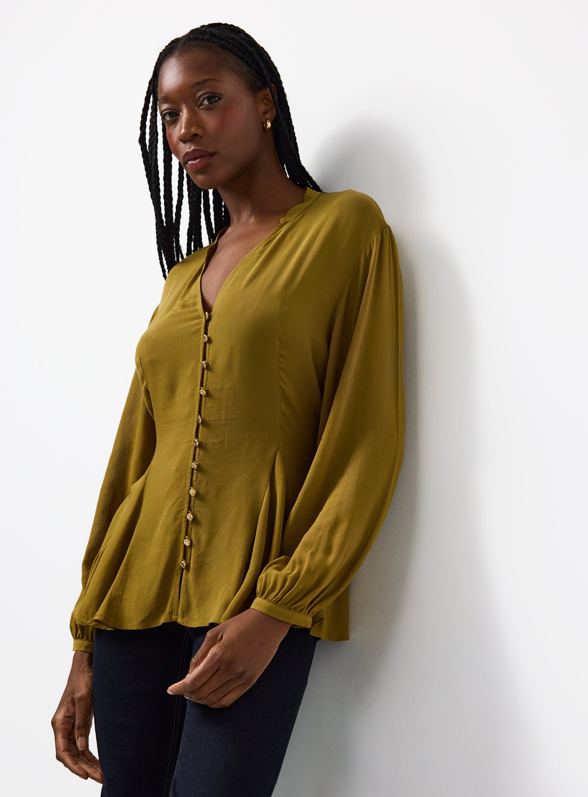 Light Green Tie Waist Blouse 14 - Image 1 thumbnail